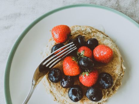 Gluten-free oat and banana pancakes