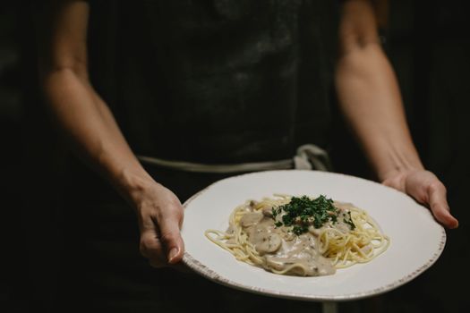 Crema de champiñones polaca