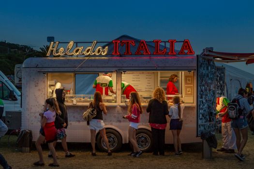 Helado de frutilla