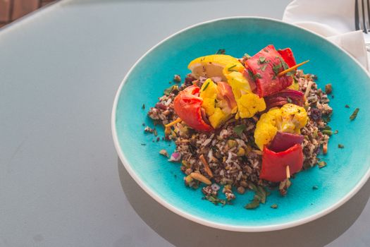 Bowl de quinoa com legumes no Varoma