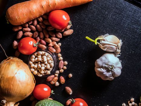 Porotos blancas con verduras